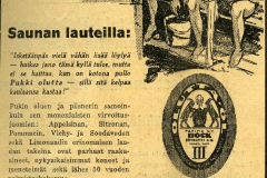 Mainos 1930-luvulta. Mainostoimisto Erva-Latvala.