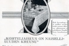 "Kohteliaisuus on naisellisuuden kruunu"