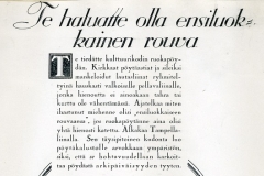 Te haluatte olla ensiluokkainen rouva